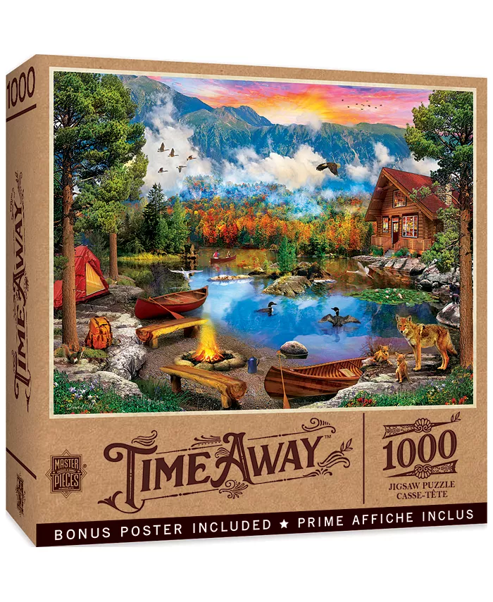 MasterPieces Puzzles Time Away - Sunset Canoe 1000 Piece Adult Jigsaw Puzzle - Mycitystee