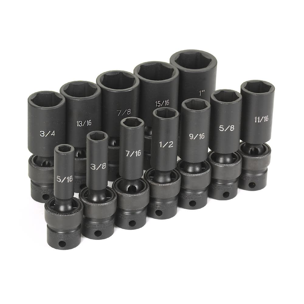 3/8 Drive 12 Piece Semi-Deep SAE Universal Set - Mycitystee