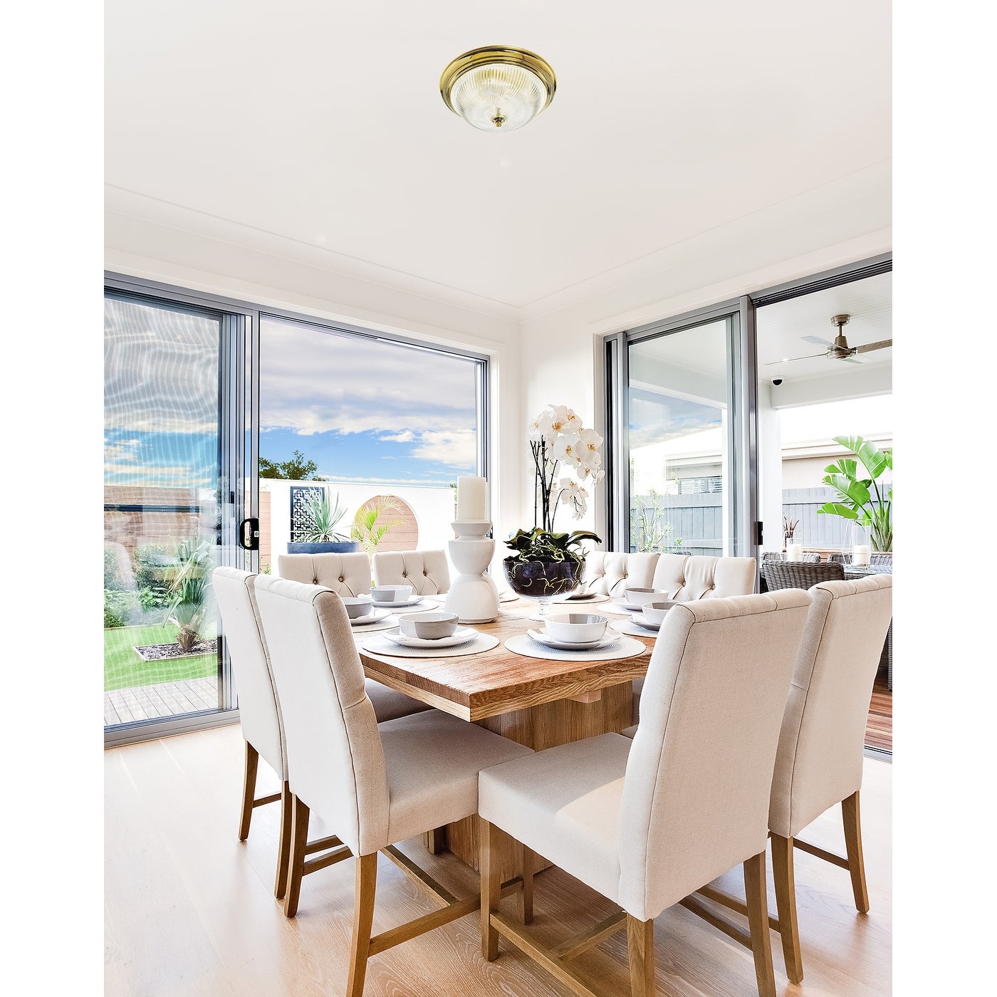 Design House 503045 Millbridge Traditional 2-Light Indoor Flush Mount Ceiling Light - Polished Brass - Mycitystee