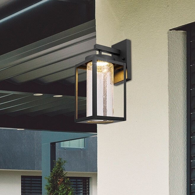 Cresthall Black LED Integrated Outdoor Indoor Wall Sconce by Havenside Home - Mycitystee