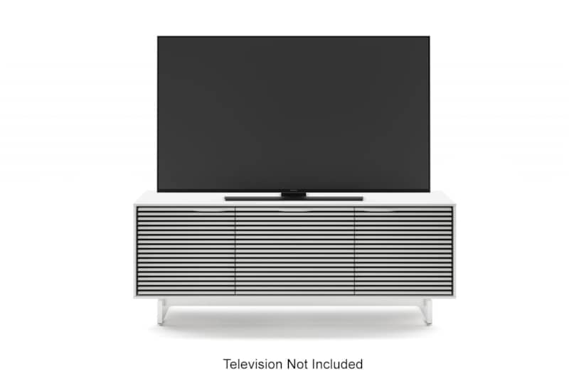 BDI Align Satin White Triple Media Cabinet - Mycitystee