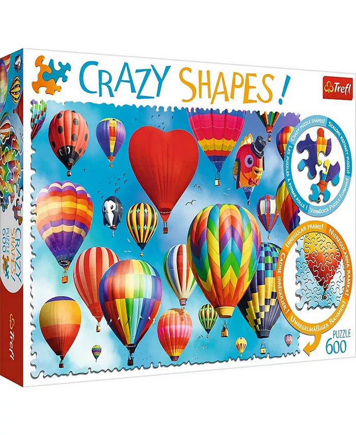 Trefl Crazy Shape Jigsaw Puzzle Colorful Balloons， 600 Pieces - Mycitystee