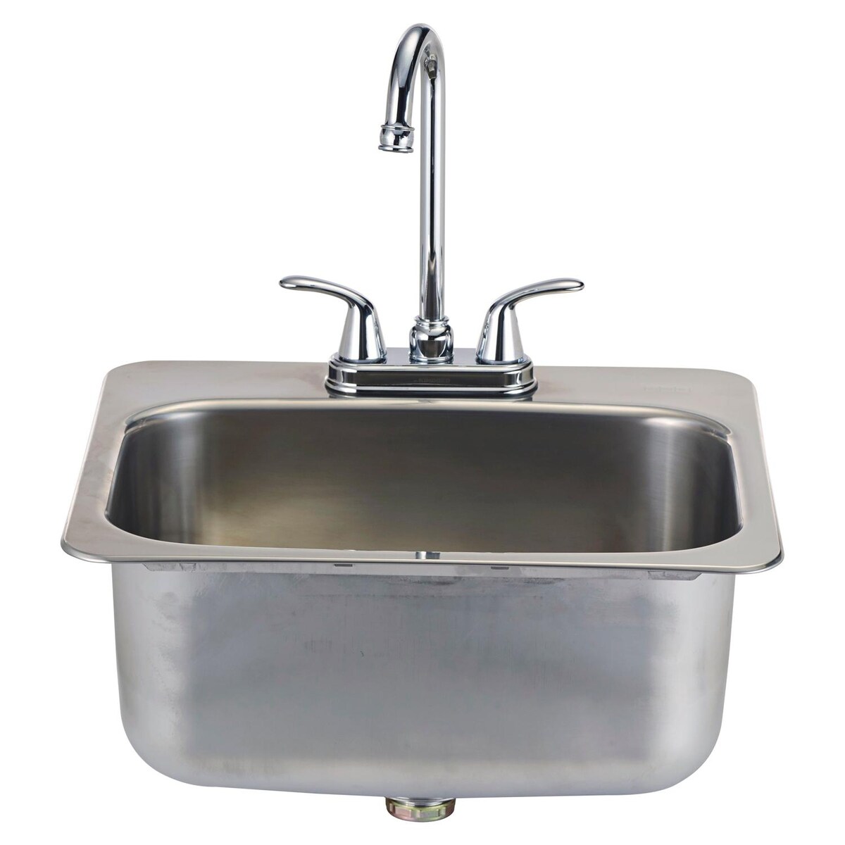 Bull 19 X 17-Inch Large Stainless Steel Drop-In Sink W/ Faucet - Mycitystee