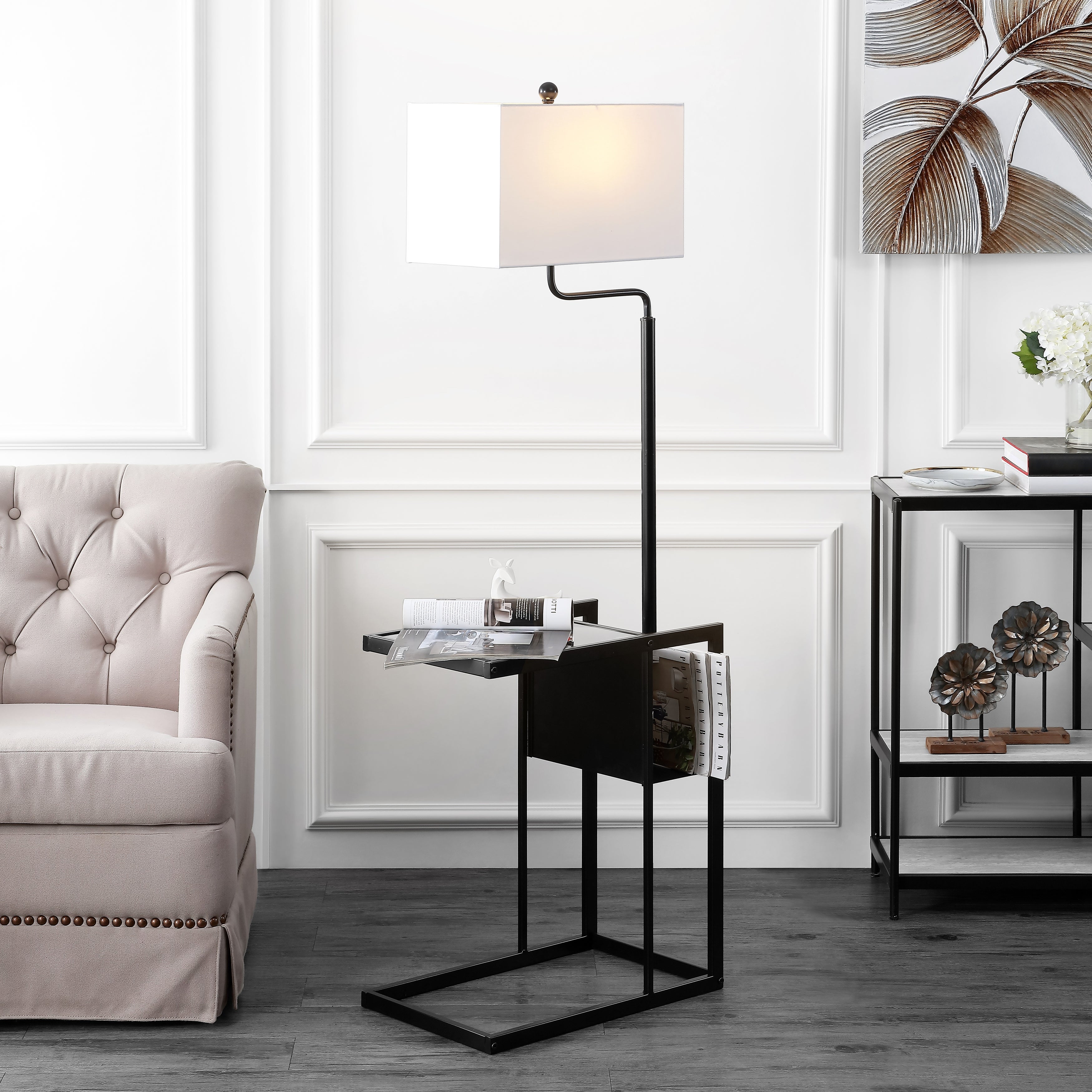 SAFAVIEH Lighting Janson Tray Table 59-inch LED Floor Lamp - 20