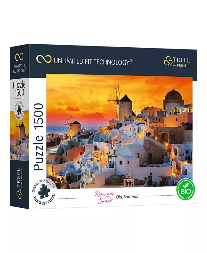 Trefl Prime 1500 Piece Puzzle- Romantic Sunset Oia， Santorini - Mycitystee