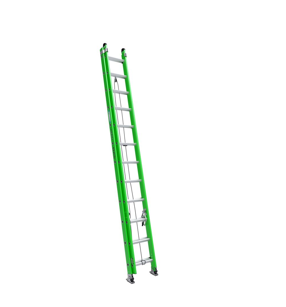 Werner AERO Extension Ladder 24' TYPE IAA Fiberglass Box Rail/Tri Rung - Mycitystee