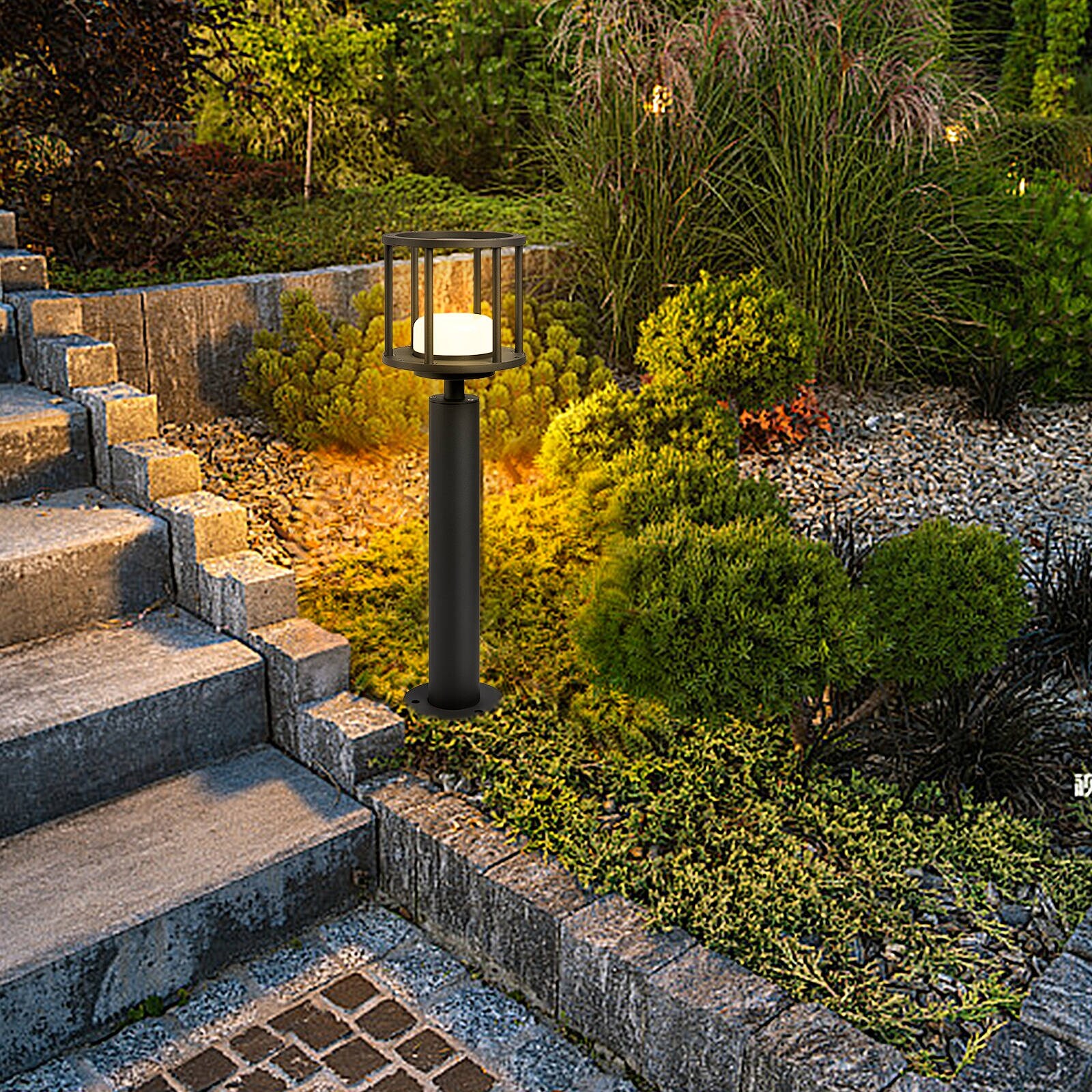 Outdoor Pathway LED Lights GX53 LED Bulb 6.5W 650Lm 3000K - 33.46in - Mycitystee