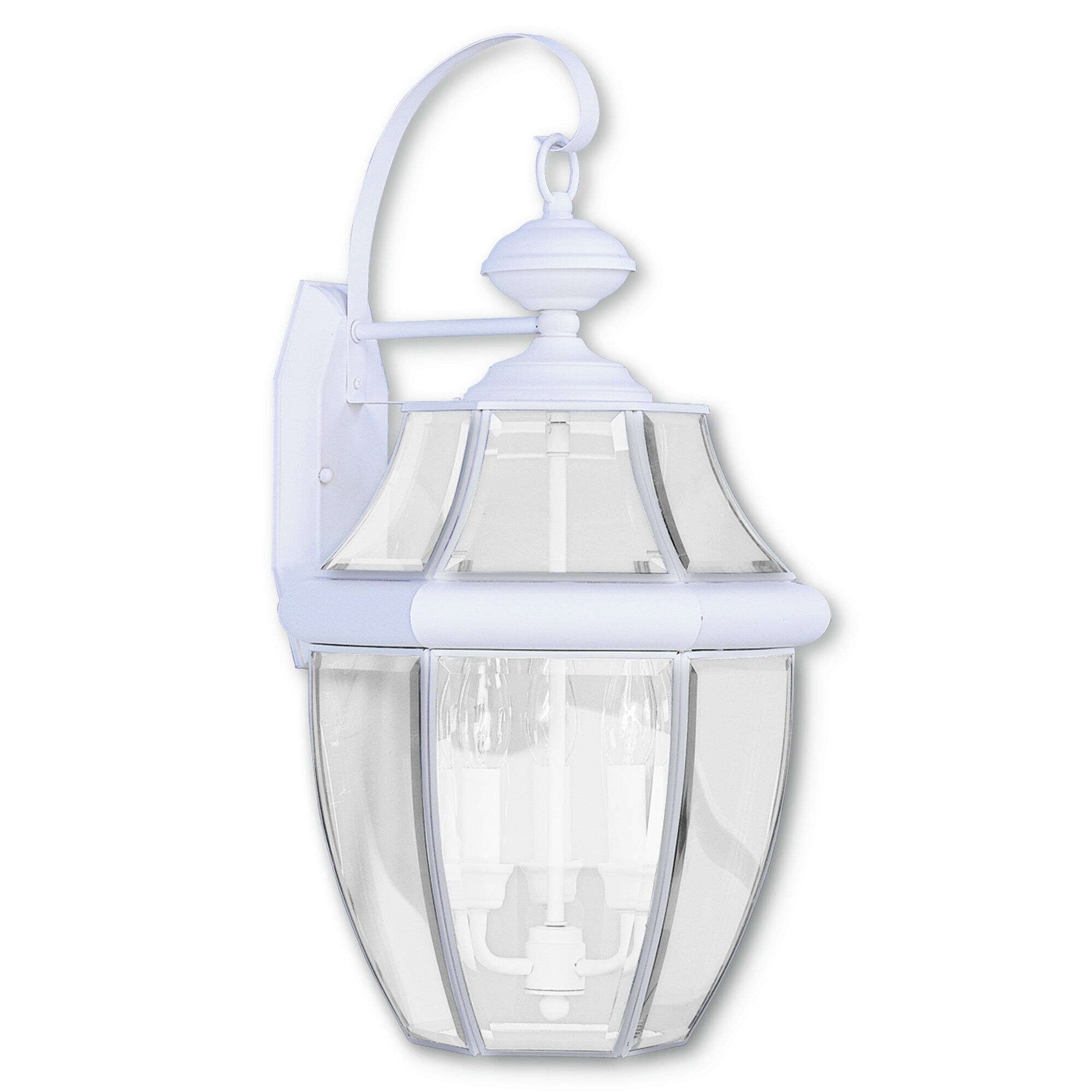 Livex Lighting Monterey White 3-light Outdoor Wall Lantern Shopping - The Best Deals on Outdoor Wall Lanterns | 18909436 - Mycitystee