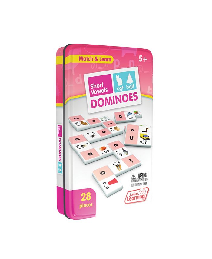Junior Learning Short Vowel Dominoes Match and Learn Educational Learning Game - Mycitystee