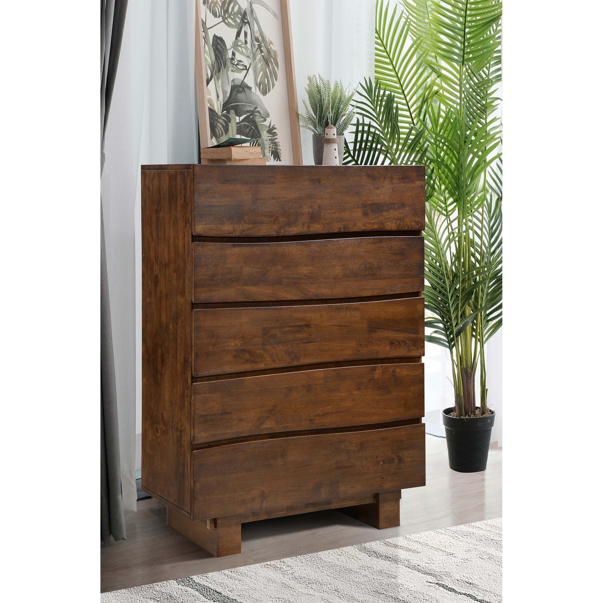 Sergei Dark Brown 6-drawer Rectangular Chest - - 36964792 - Mycitystee
