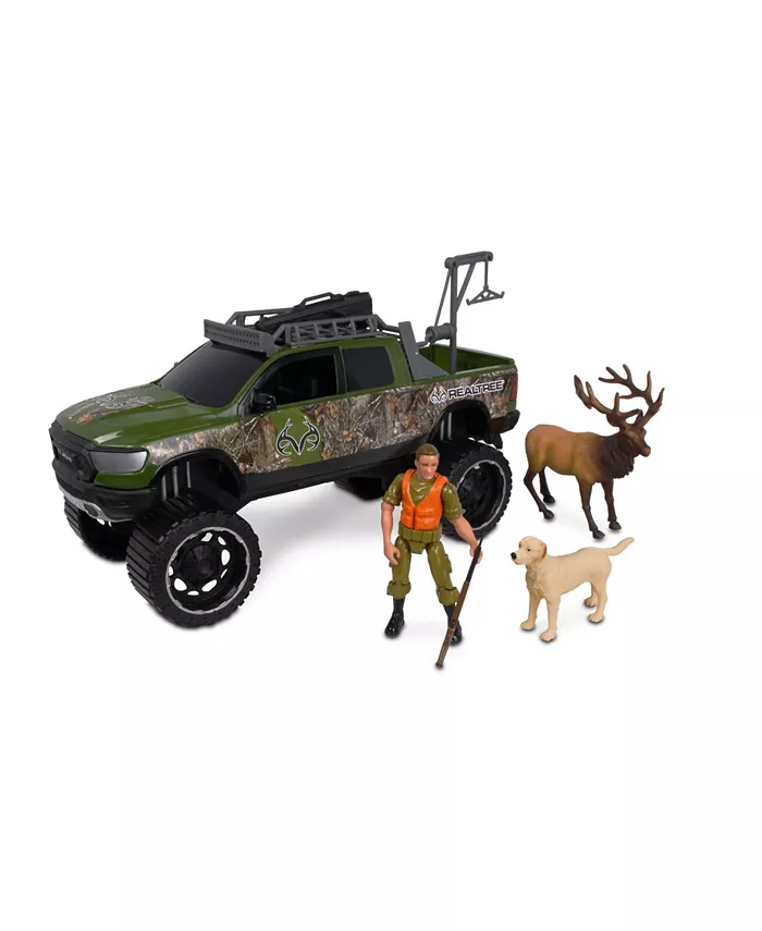 NKOK Realtree 1-18 Scale8-Piece Ram 1500 Rebel Elk Hunting Playset Colors May Vary - Mycitystee