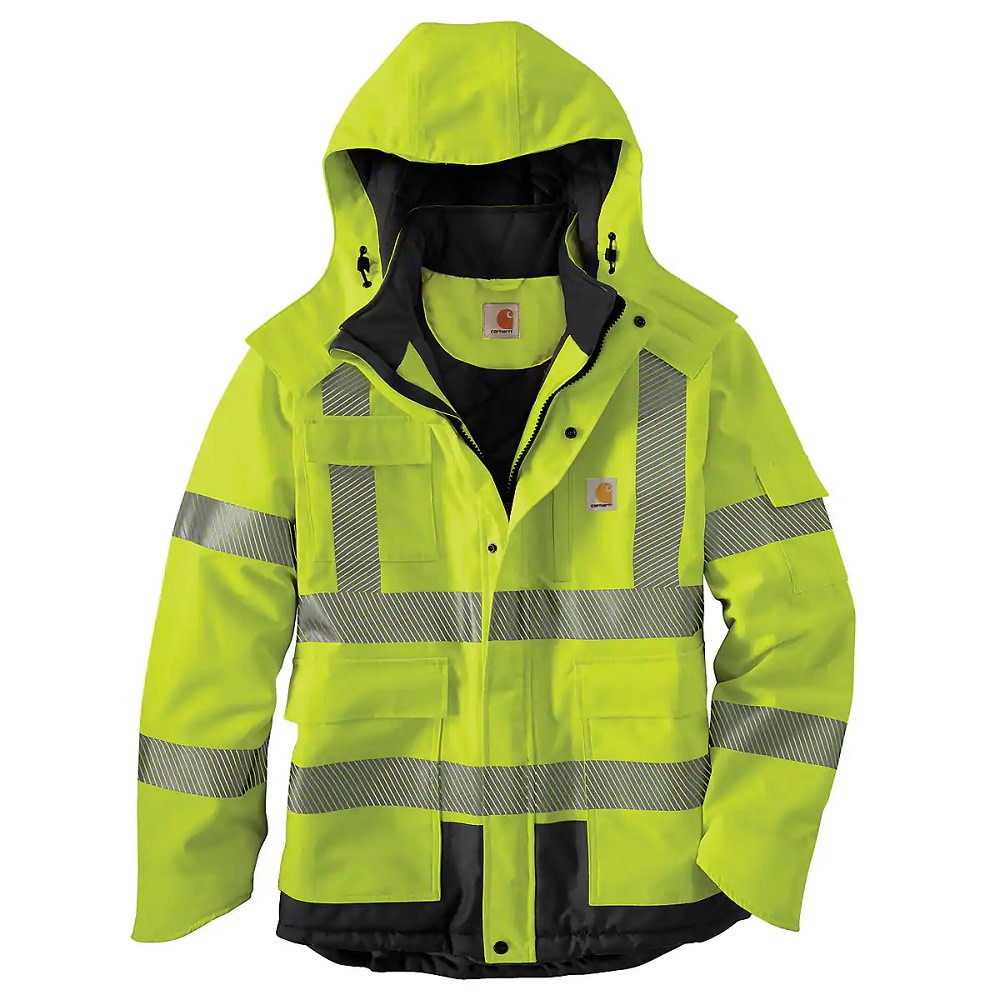 Men's Brite Lime Waterproof Hi-Viz Class 3 Sherwood Jacket, XL - Mycitystee