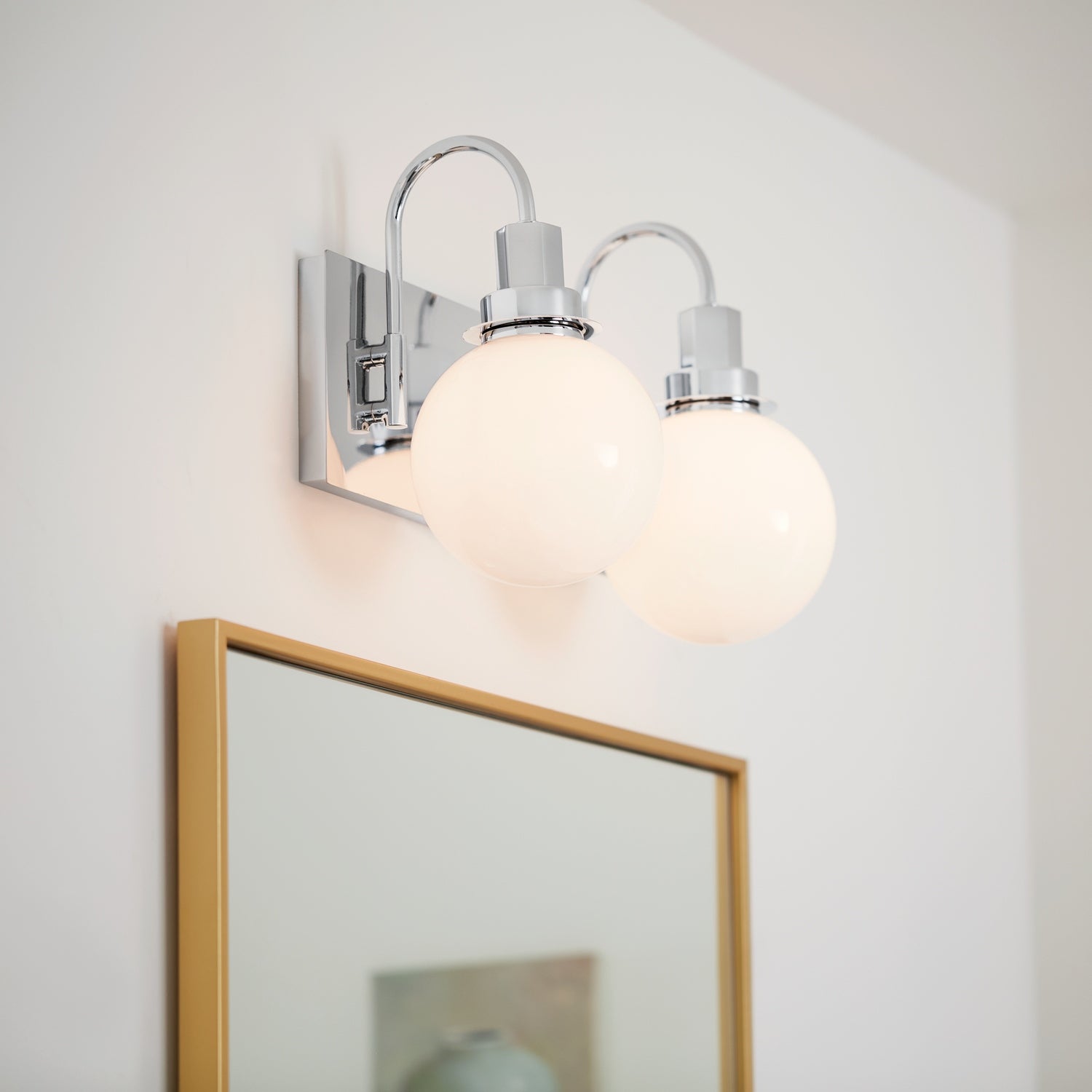Kichler Lighting Hex 14.25 in. 2-Light Chrome Vanity Light - Mycitystee