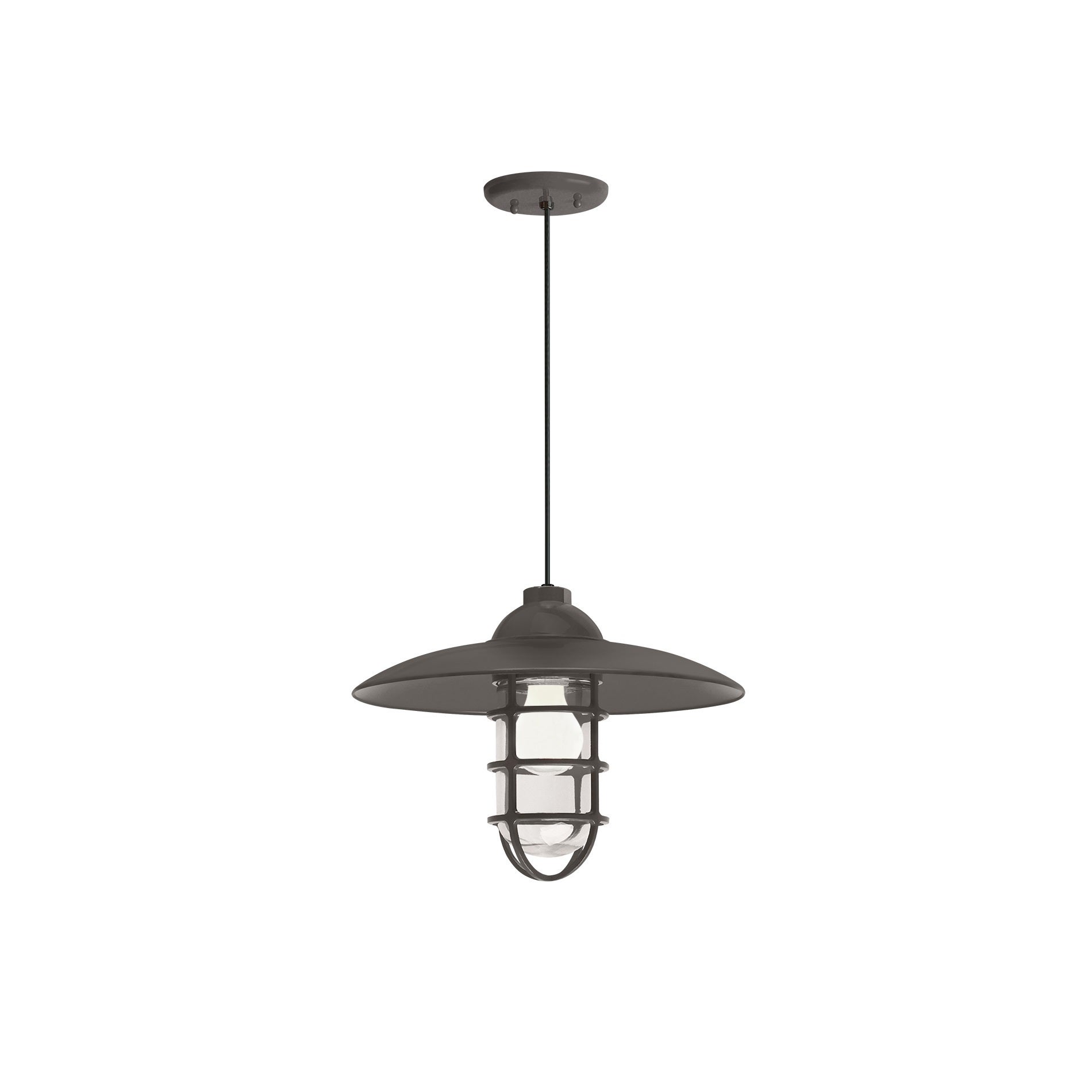 Troy RLM Lighting Retro Industrial Textured Bronze Dome Wire Guard Pendant - Mycitystee