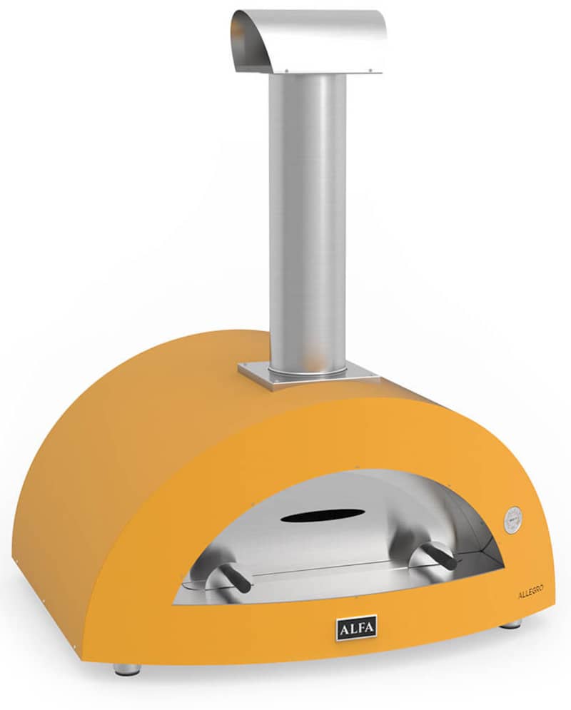 Alfa Allegro Yellow Wood-Fired Countertop Outdoor Pizza Oven - Mycitystee