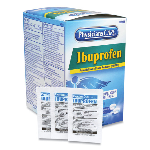PhysiciansCare Ibuprofen Medication， Two-Pack， 50 Packs/Box (90015) - Mycitystee