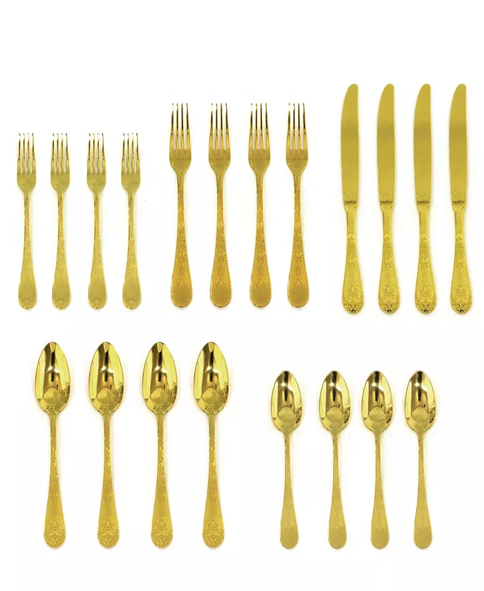 Mepra Casablanca Oro Flatware Set， 20 Piece - Mycitystee