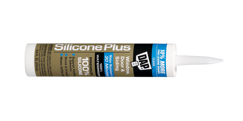 DAP Clear Silicone Rubber Door， Siding and Window Sealant 10.1 oz - Mycitystee