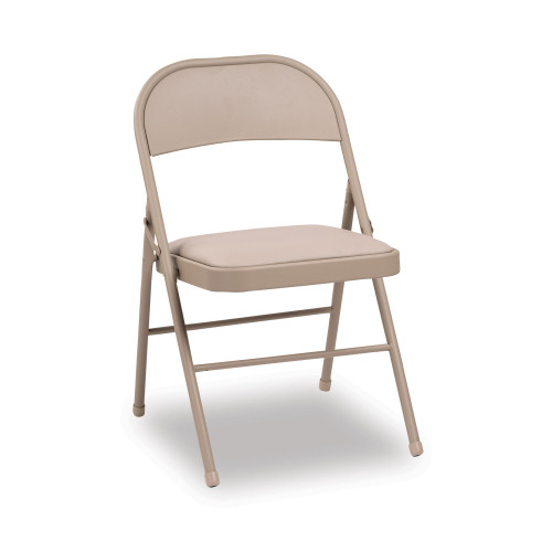 Alera Steel Folding Chair， Tan Seat/Tan Back， Tan Base， 4/Carton (FCPC5T) - Mycitystee