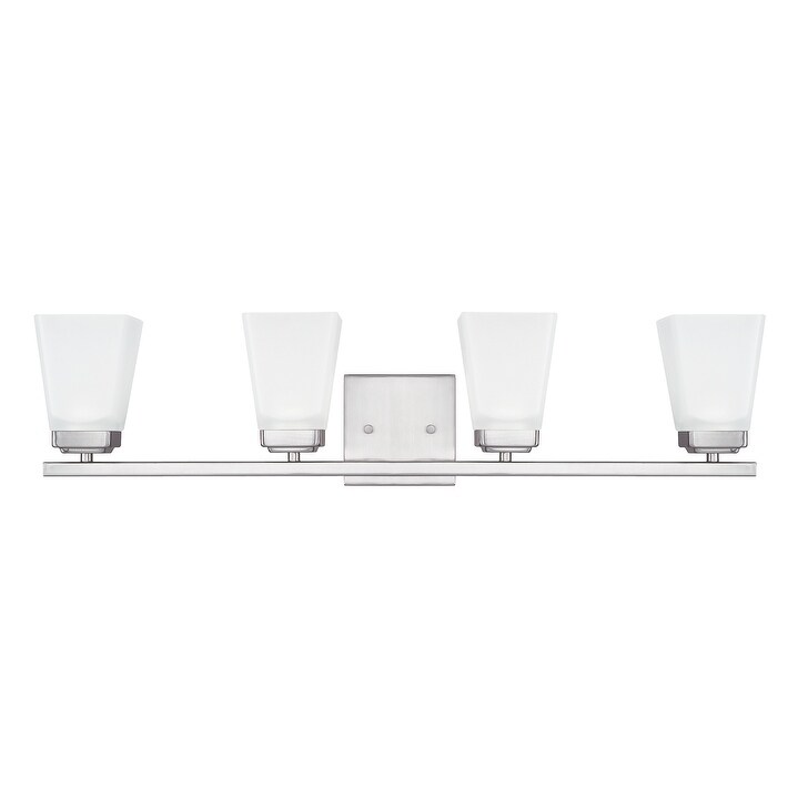 Baxley 30-inch 4-light Bath/ Vanity Fixture w/ Soft White Glass - Mycitystee