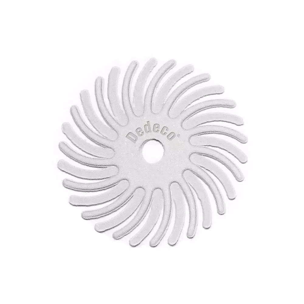 Dedeco Sunburst 1 in. Radial Discs and#8211; 1/8 in. Fine 400-Grit Arbor Rotary Cleaning and Polishing Tool (48-Pack) and#8211; XDC Depot - Mycitystee