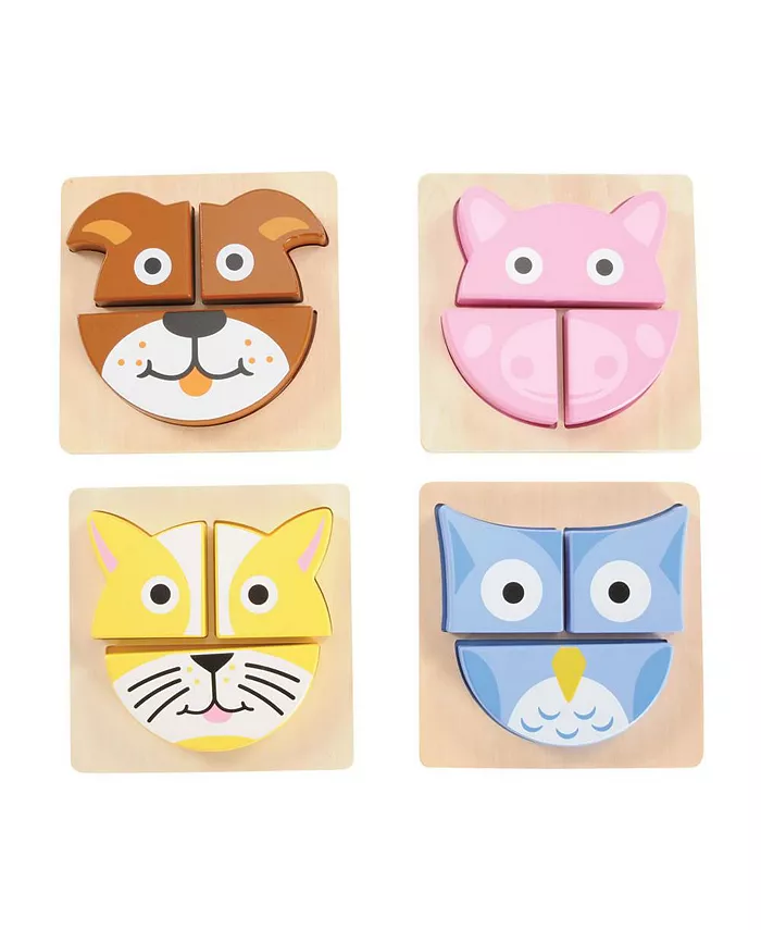 Guidecraft Puzzle Buddies  - Set of 4 - Mycitystee