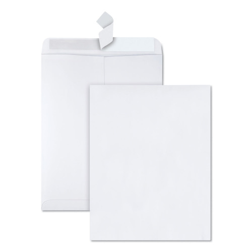 Quality Park Redi-Strip Catalog Envelope， #13 1/2， Cheese Blade Flap， Redi-Strip Adhesive Closure， 10 x 13， White， 100/Box (44782) - Mycitystee