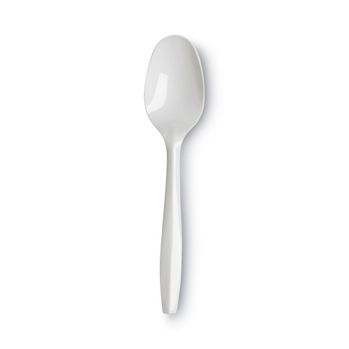 Dixie Plastic Cutlery， Mediumweight Teaspoons， White， 1，000/Carton (PTM21) - Mycitystee