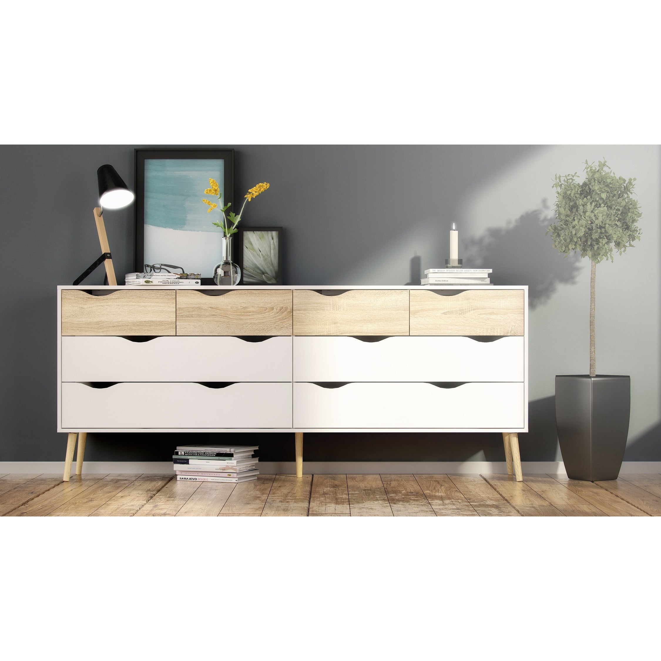 Carson Carrington Kristiansund Two-tone 8-drawer Dresser - - 20931425 - Mycitystee