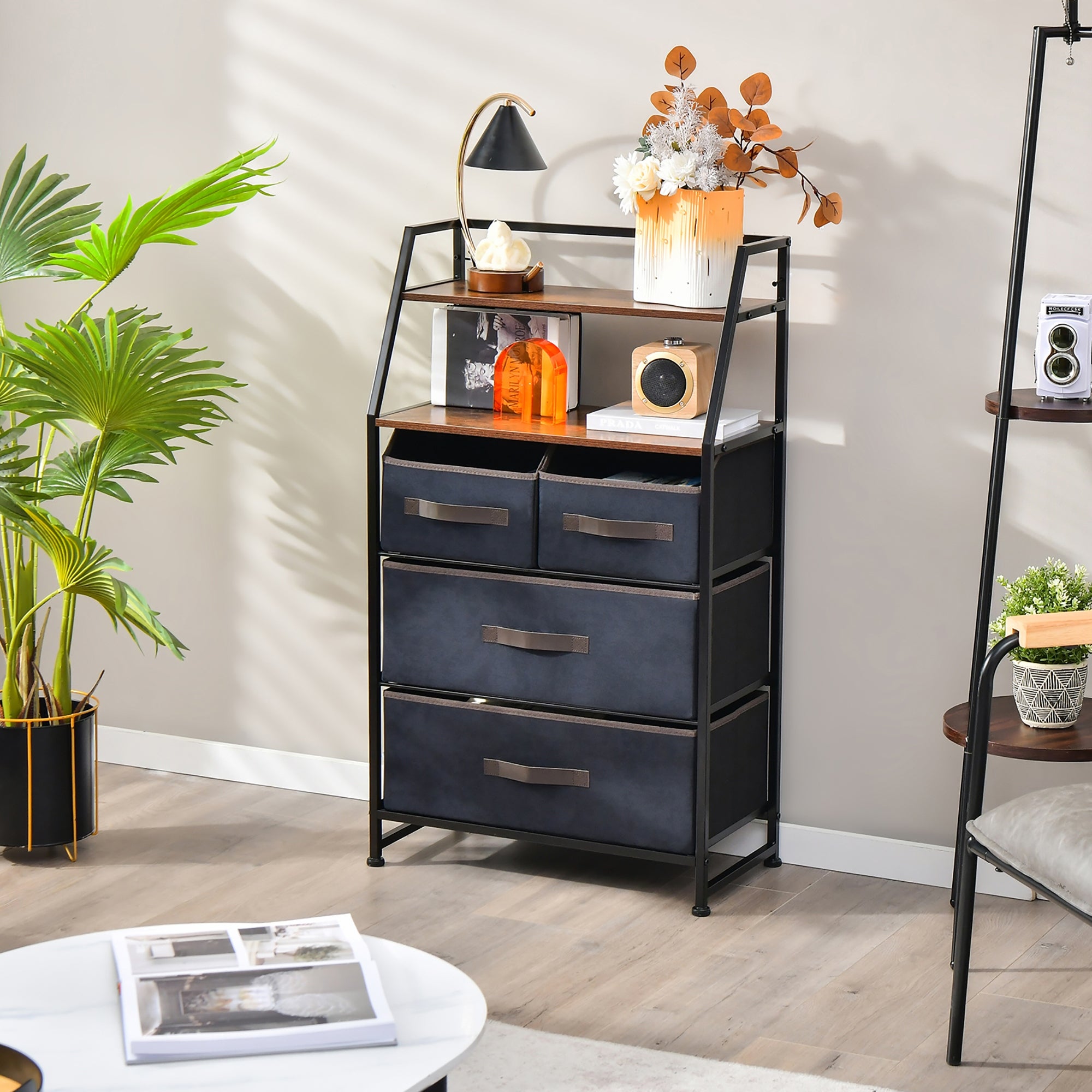 4-Drawer Dresser Organizer Closet Storage Cabinet with Foldable Drawer - - 37846628 - Mycitystee