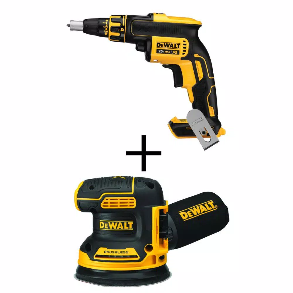 DEWALT 20-Volt MAX XR Cordless Brushless Drywall Screw Gun with 5 in. Random Orbital Sander and#8211; XDC Depot - Mycitystee