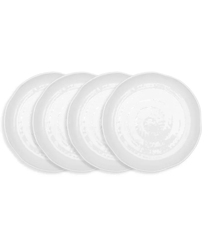 Q Squared Pearl Melamine 4-Pc. Dinner Plate Set - Mycitystee