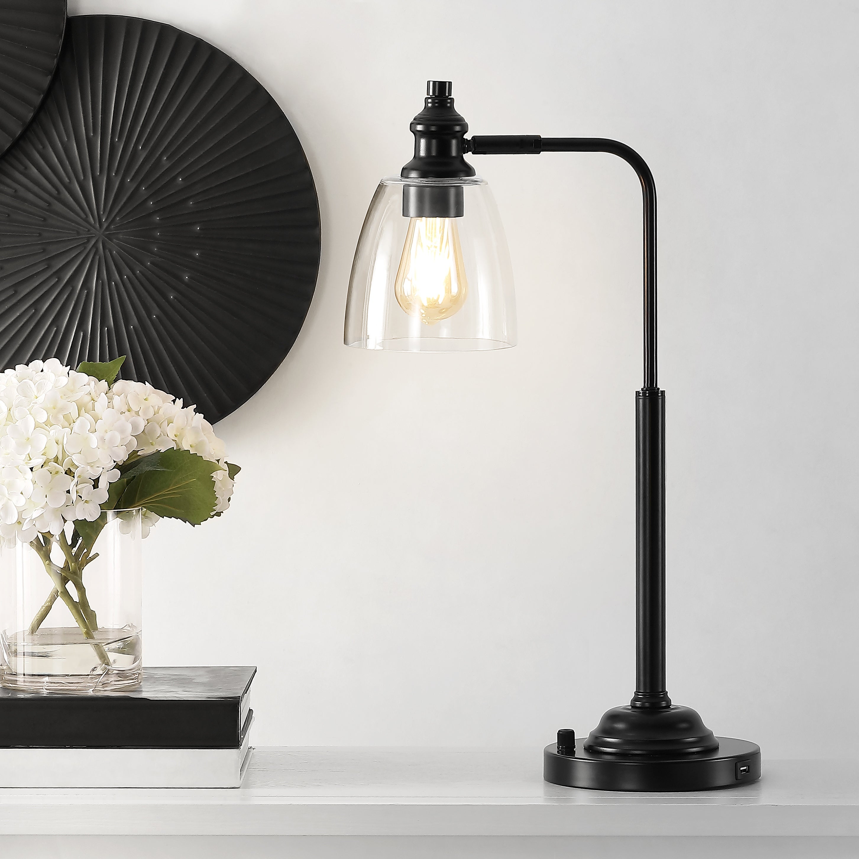 SAFAVIEH Lighting Rino 23-inch Iron LED Task Table Lamp - 13.5