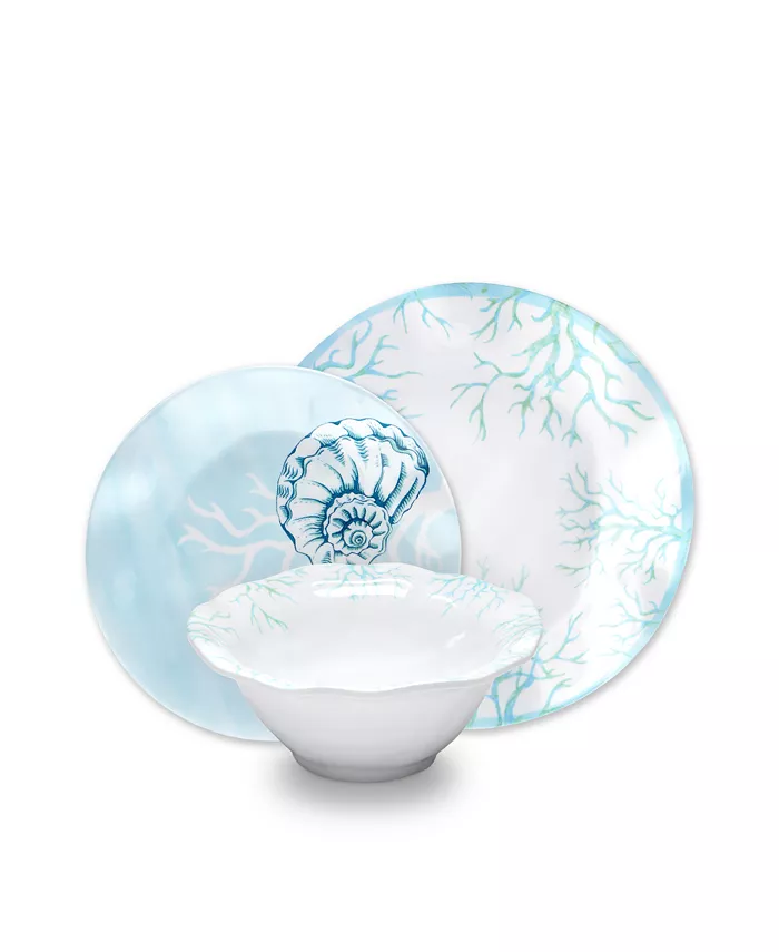 Q Squared Captiva Melamine 12pc Set - Mycitystee