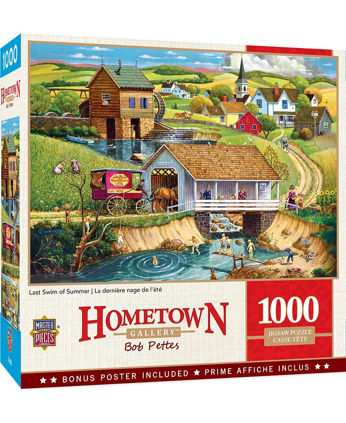 MasterPieces Puzzles Hometown Gallery - Last Swim of Summer 1000 Piece Puzzle - Mycitystee