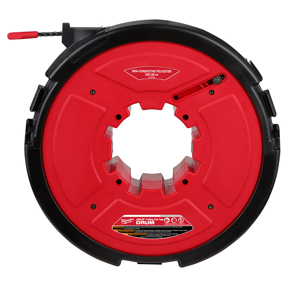 M18 FUEL™ Angler™ 100and#8242; Non-Conductive Polyester Pulling Fish Tape Drum - Mycitystee