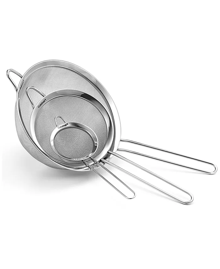 Cuisinart Stainless Steel Mesh Strainers， Set of 3 - Mycitystee