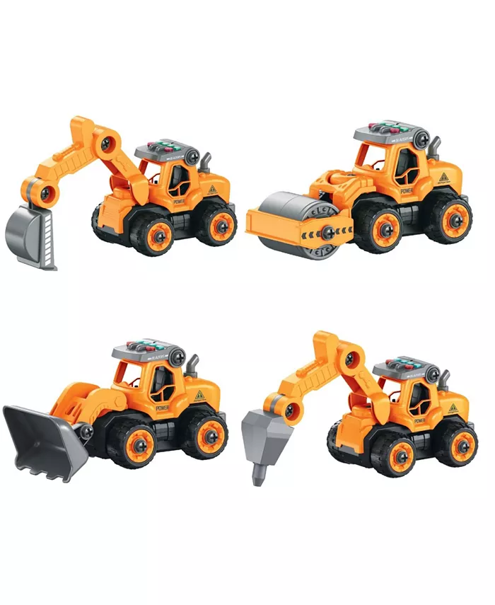 USA Toyz Lil Builders RC Truck Building Toys for Kids - 4 in 1 - Mycitystee