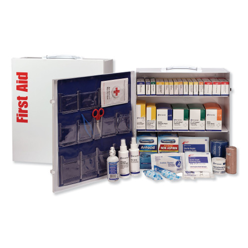 First Aid Only ANSI 2015 Class A+ Type I and II Industrial First Aid Kit 100 People， 676 Pieces， Metal Case (90575) - Mycitystee