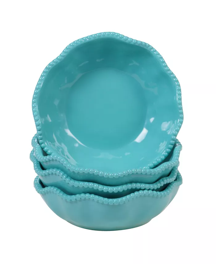 Certified International Perlette Teal Melamine 4-Pc. All Purpose Bowl Set - Mycitystee