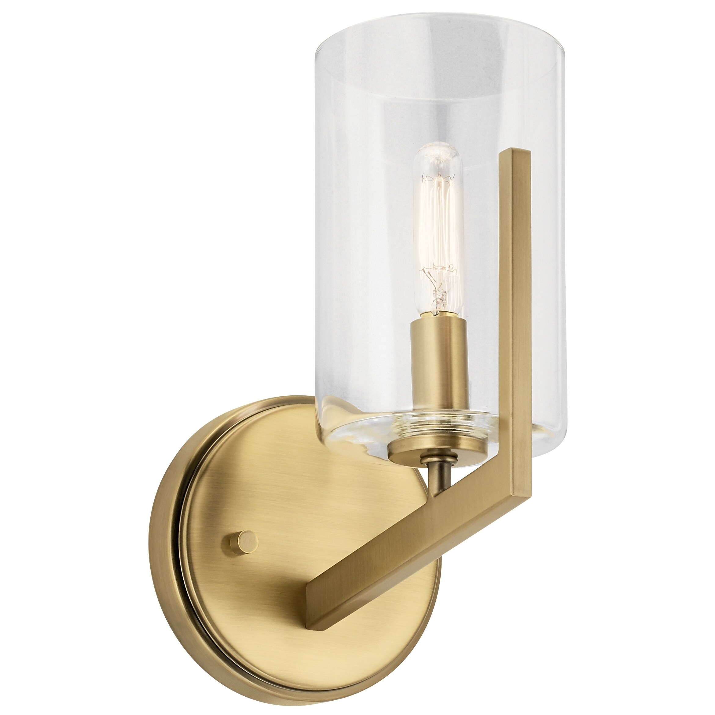 Kichler Lighting Nye 1-Light Wall Sconce Brushed Natural Brass - Mycitystee