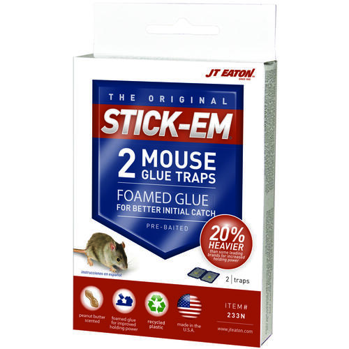 JT Eaton 233N Glue Trap， 3-1/4 in W， 4-1/4 in H - pack of 2 - Mycitystee