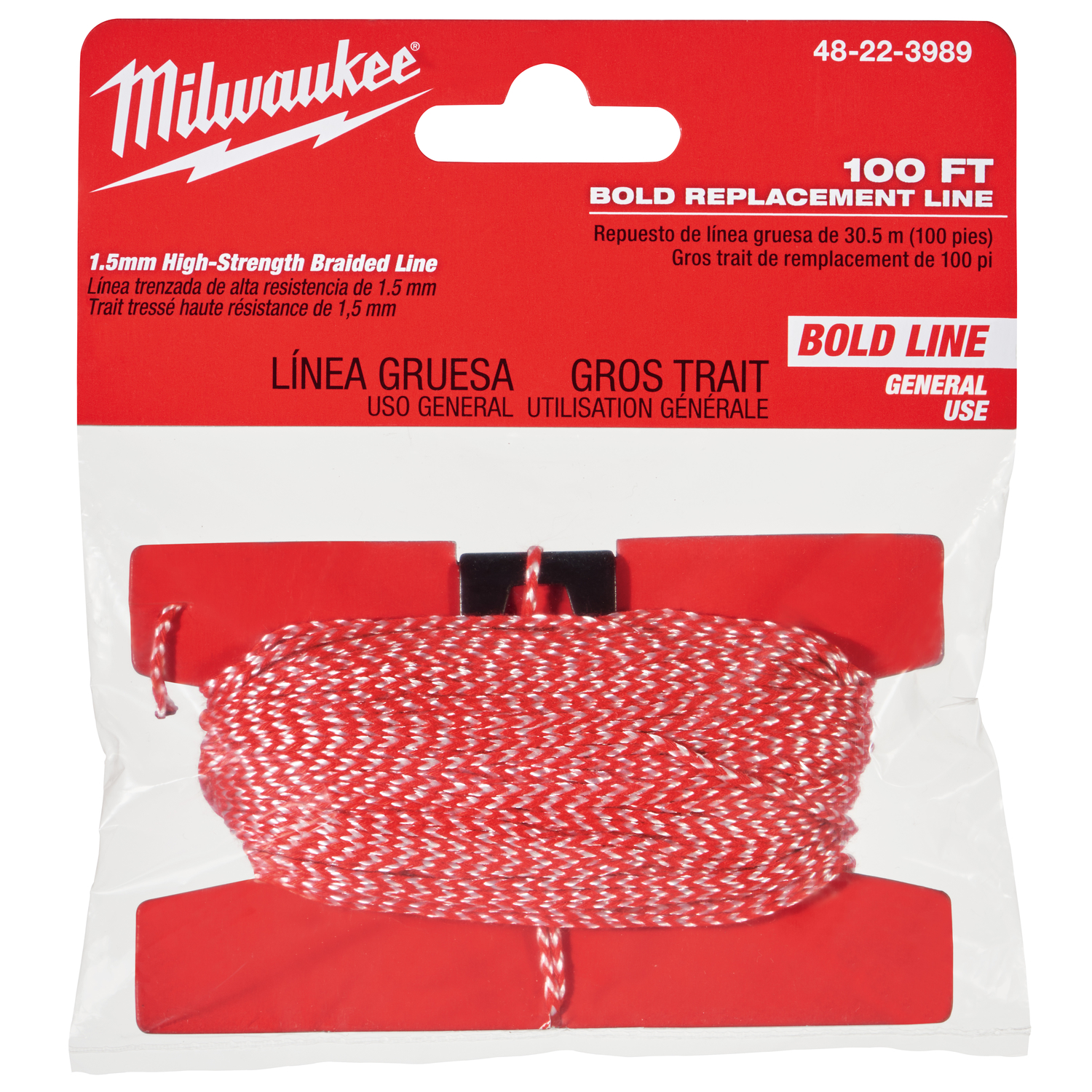 Milwaukee Bold Replacement Chalk String 100 ft. Red/White - Mycitystee