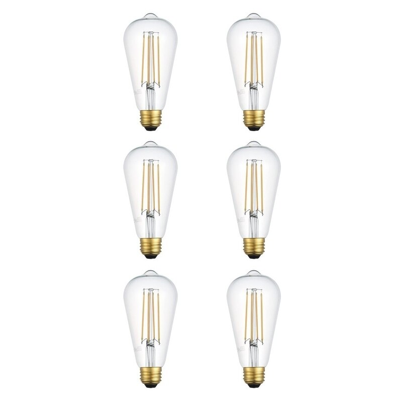 LED 3000K filament 6 watts 600 lumens ST18 light bulb - Clear - N/A - Mycitystee