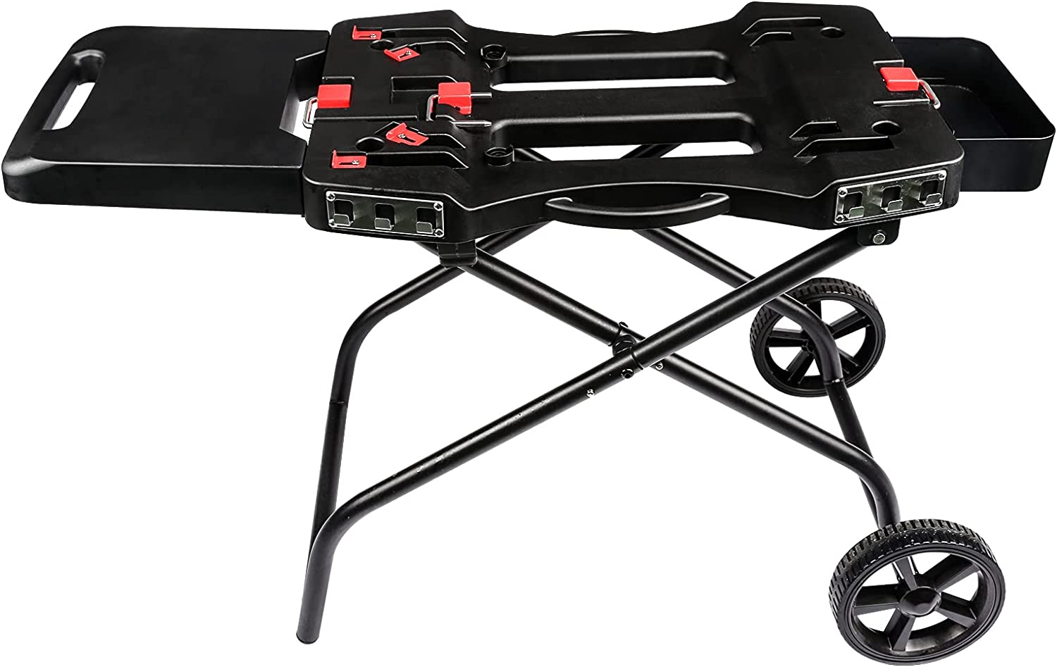 Portable Rolling Cart Folding Collapsible Grill Stand for Weber Q Series Gas Grills - Mycitystee