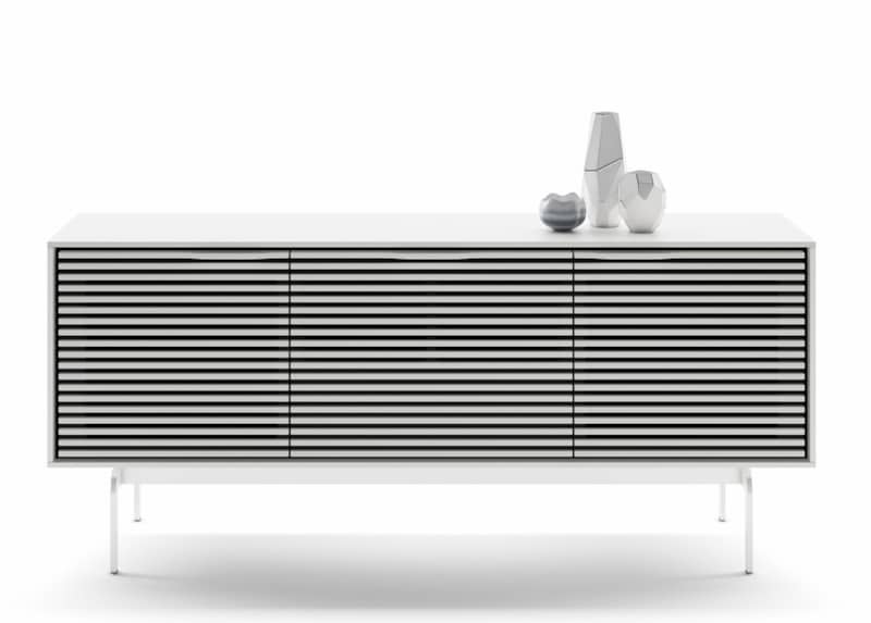 BDI Align Satin White Triple Console Cabinet - Mycitystee