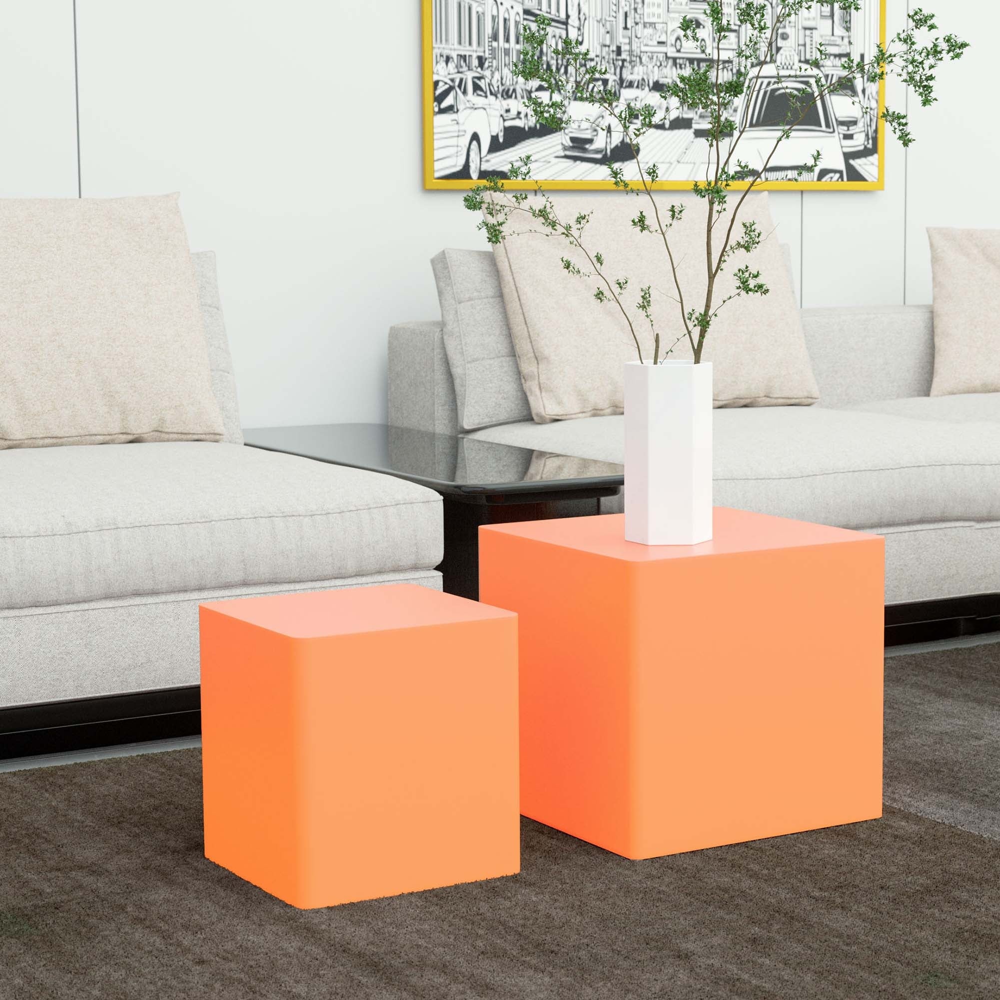 Square Side Table/Coffee Table/End table Set of 2 - Mycitystee