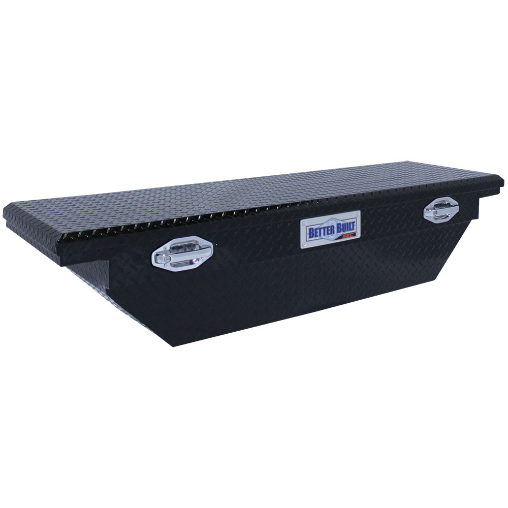 63 SEC Saddle Truck Tool Box， LOW PROFILE， WEDGE， GLOSS BLACK - Mycitystee