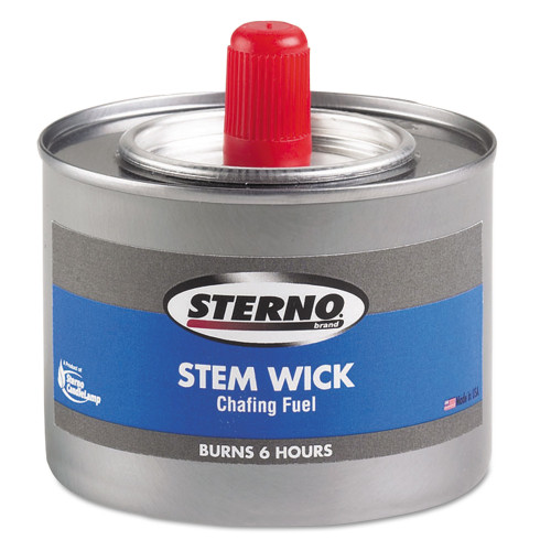 Sterno Chafing Fuel Can With Stem Wick， Methanol， 6 Hour Burn， 1.89 g， 24/Carton (10102) - Mycitystee