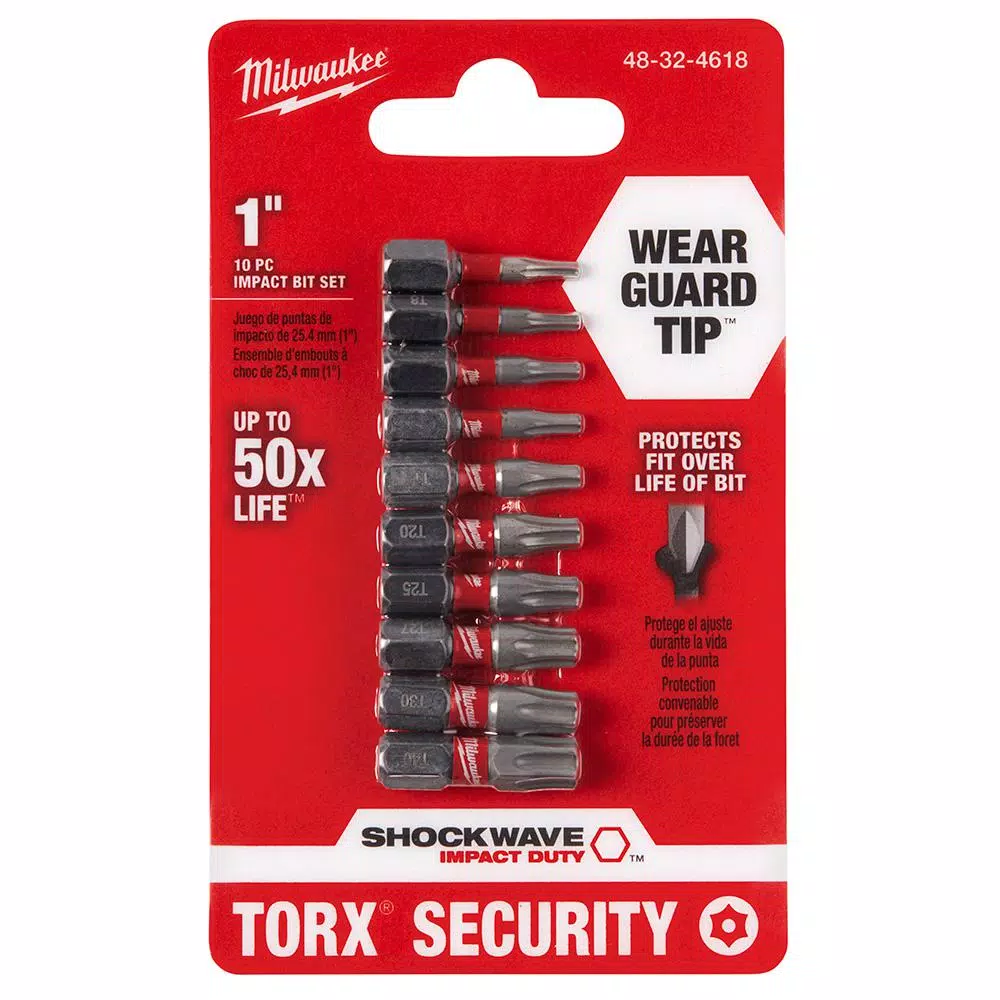 Milwaukee Shockwave Impact Duty Steel Torx Security Bit Set (10-Piece) and#8211; XDC Depot - Mycitystee